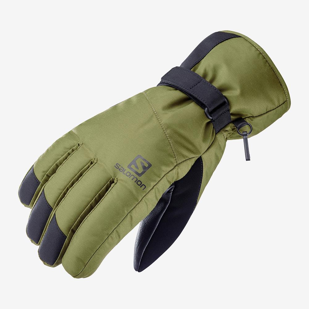 Salomon Singapore Mens Gloves - FORCE DRY M Green | 20341-SVNM